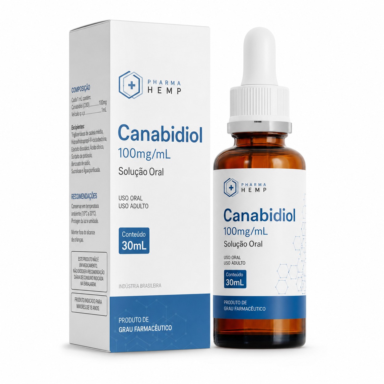 Canabidiol 100mg/mL Solução Oral 30mL