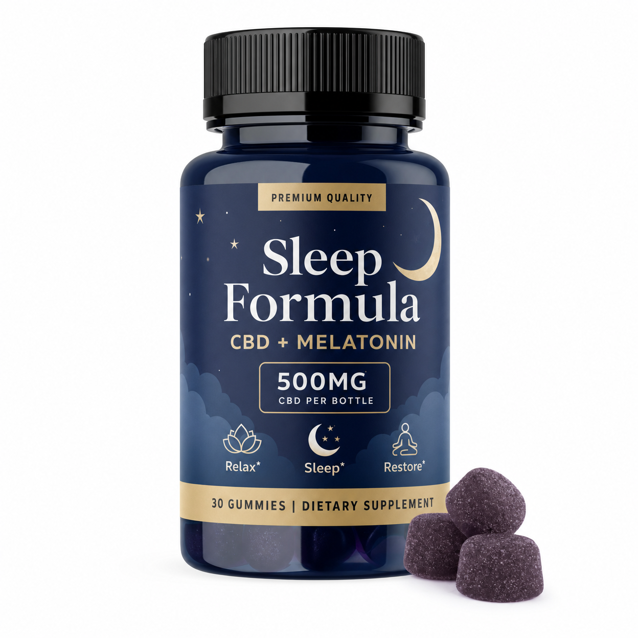 CBD Sleep Gummies com Melatonina (30 unidades)